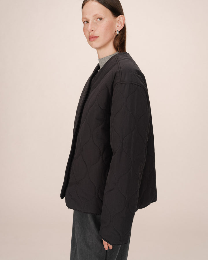 Quilted padded jacket noir Shania