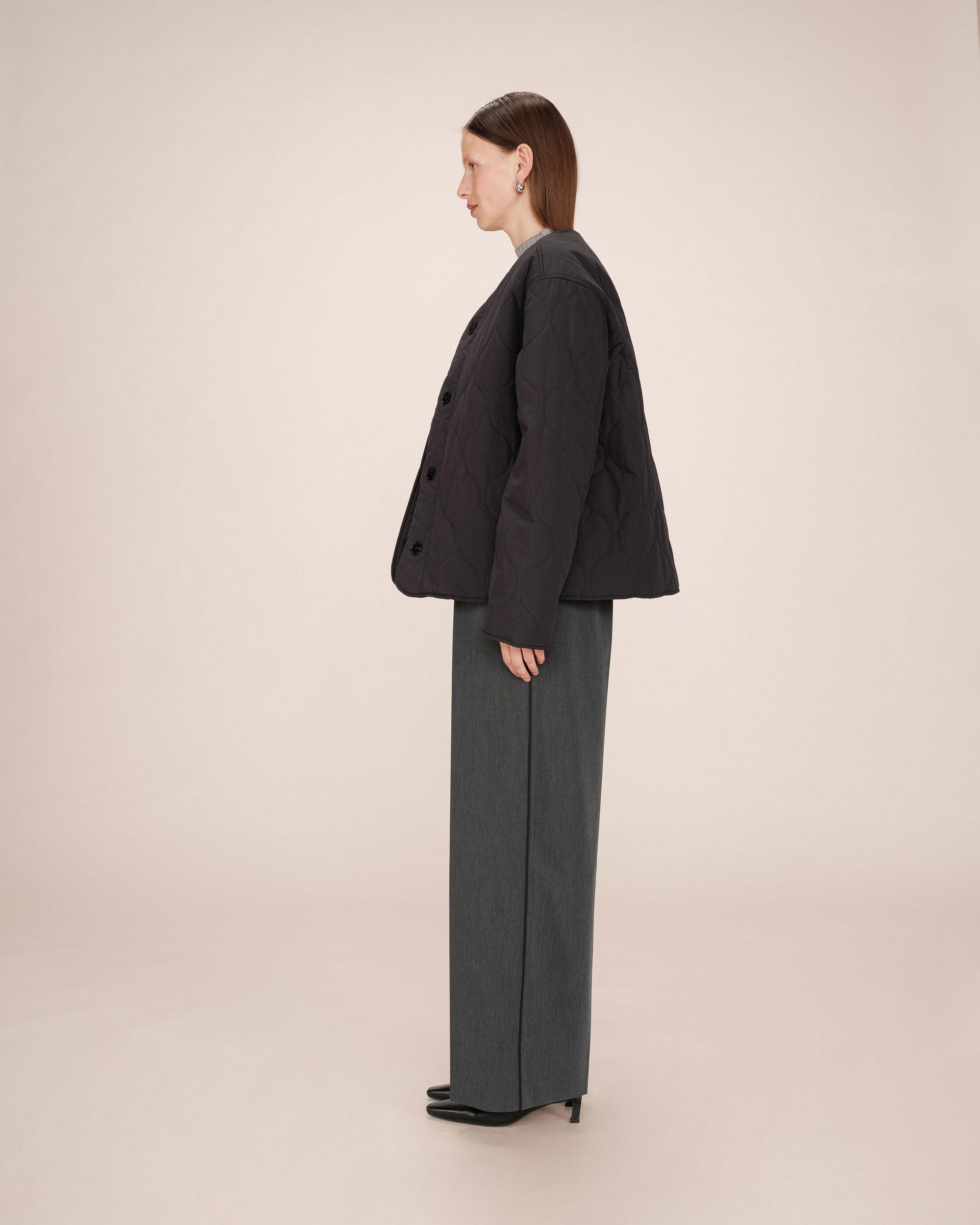 Quilted padded jacket black Shania