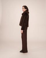 Manteau fausse fourrure chocolat Shonna