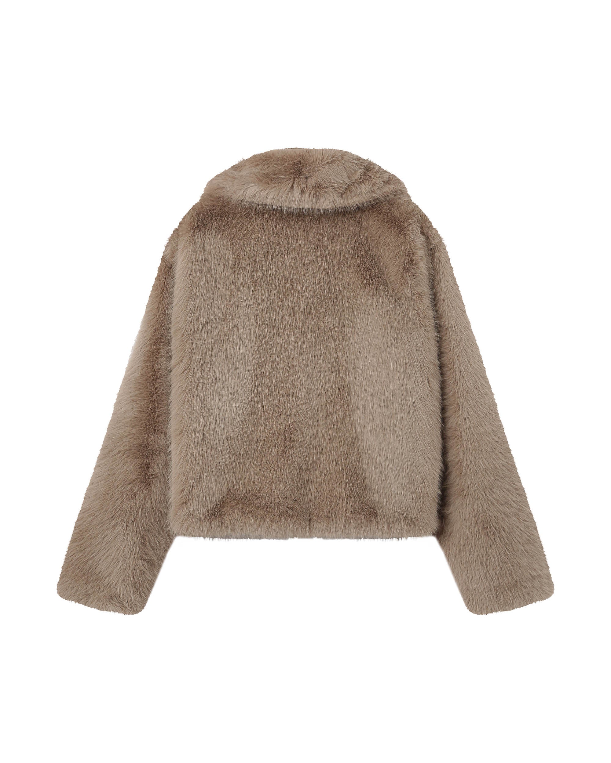Faux fur coat greige Shonna