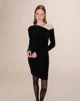 Robe courte velours noir Trinite
