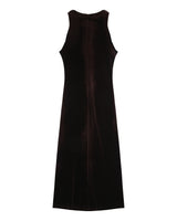 Robe longue velours chocolat Tivoli