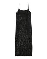 Robe longue sequins noir Tori