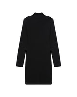 Robe courte en maille noir Talcy