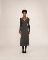 Robe longue en lurex argent Tangerine