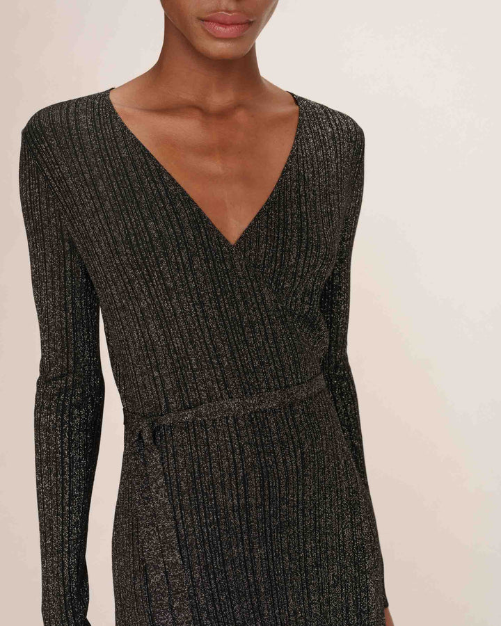 Wrap knit and lurex dress Grace & Mila Wrap knit and lurex dress Grace & Mila