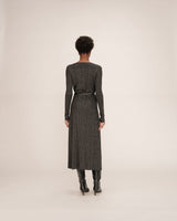 Robe longue en lurex argent Tangerine