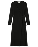 Robe longue en maille noir Tilleul