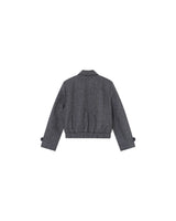 Veste boxy en laine anthracite Tiffany