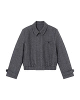 Veste boxy en laine anthracite Tiffany