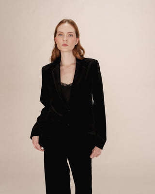 Blazer en velours noir Tofu