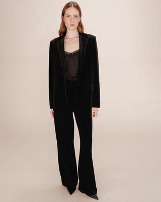 Blazer en velours noir Tofu