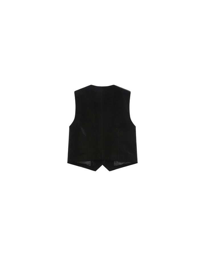 Velvet waistcoat noir Totem