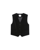 Gilet en velours noir Totem