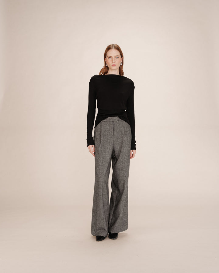 Pantalon tailleur laine anthracite Times