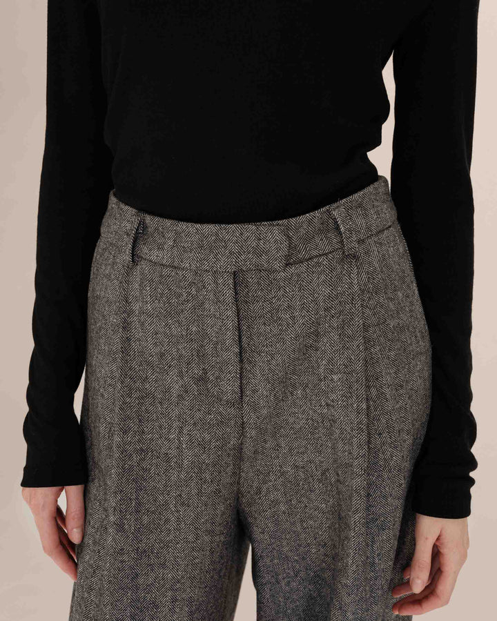 Pantalon tailleur laine anthracite Times