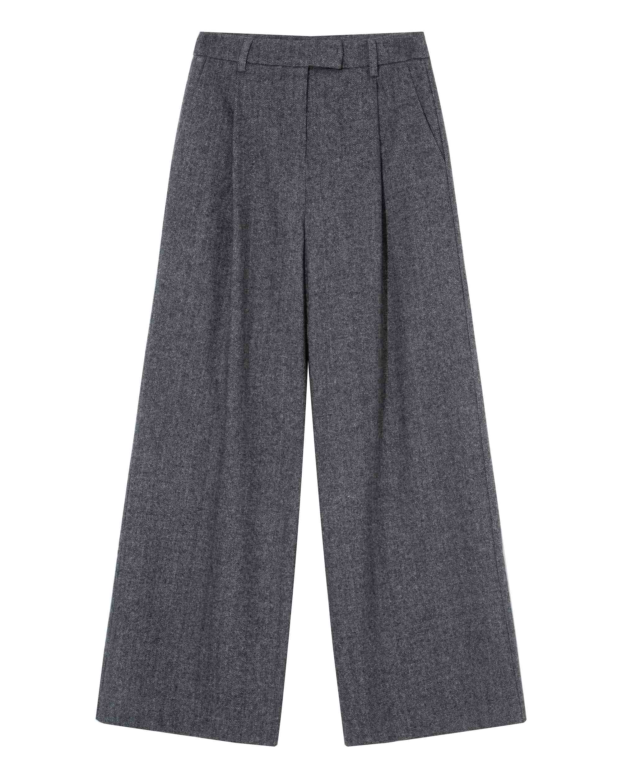 Pantalon tailleur laine anthracite Times