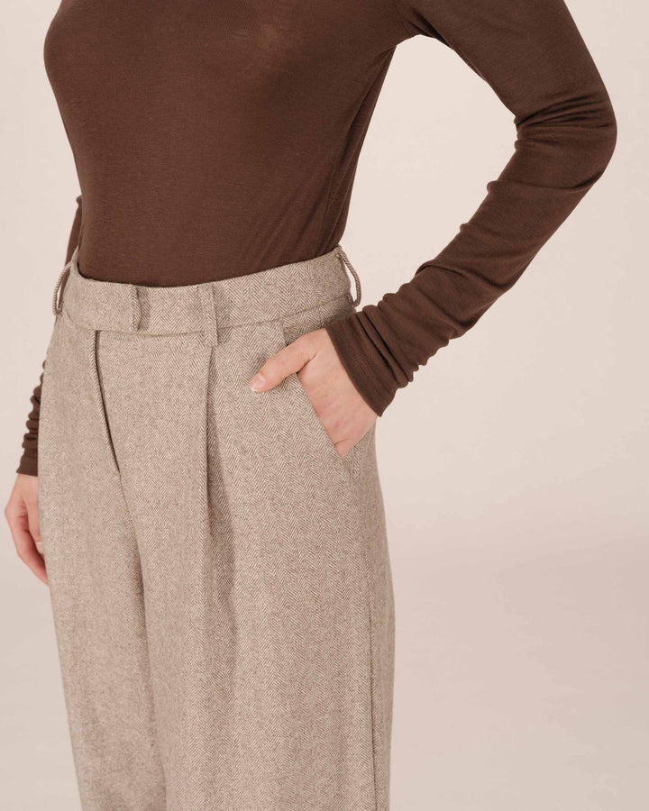 Pantalon tailleur laine grege Times