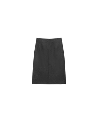 Jupe crayon en laine anthracite Tonya