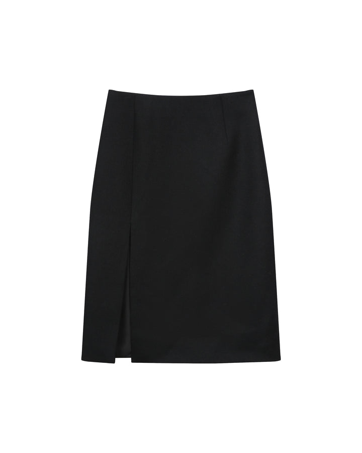 Jupe crayon en laine noir Tonya