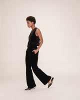 Pantalon tailleur velours noir Tiger