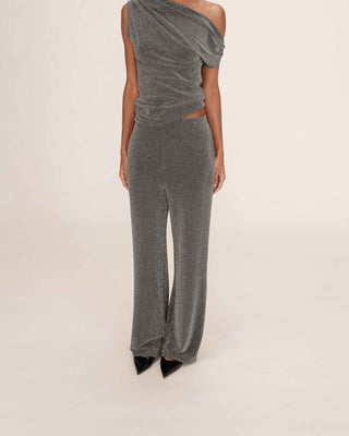 Pantalon large en lurex argent Truth