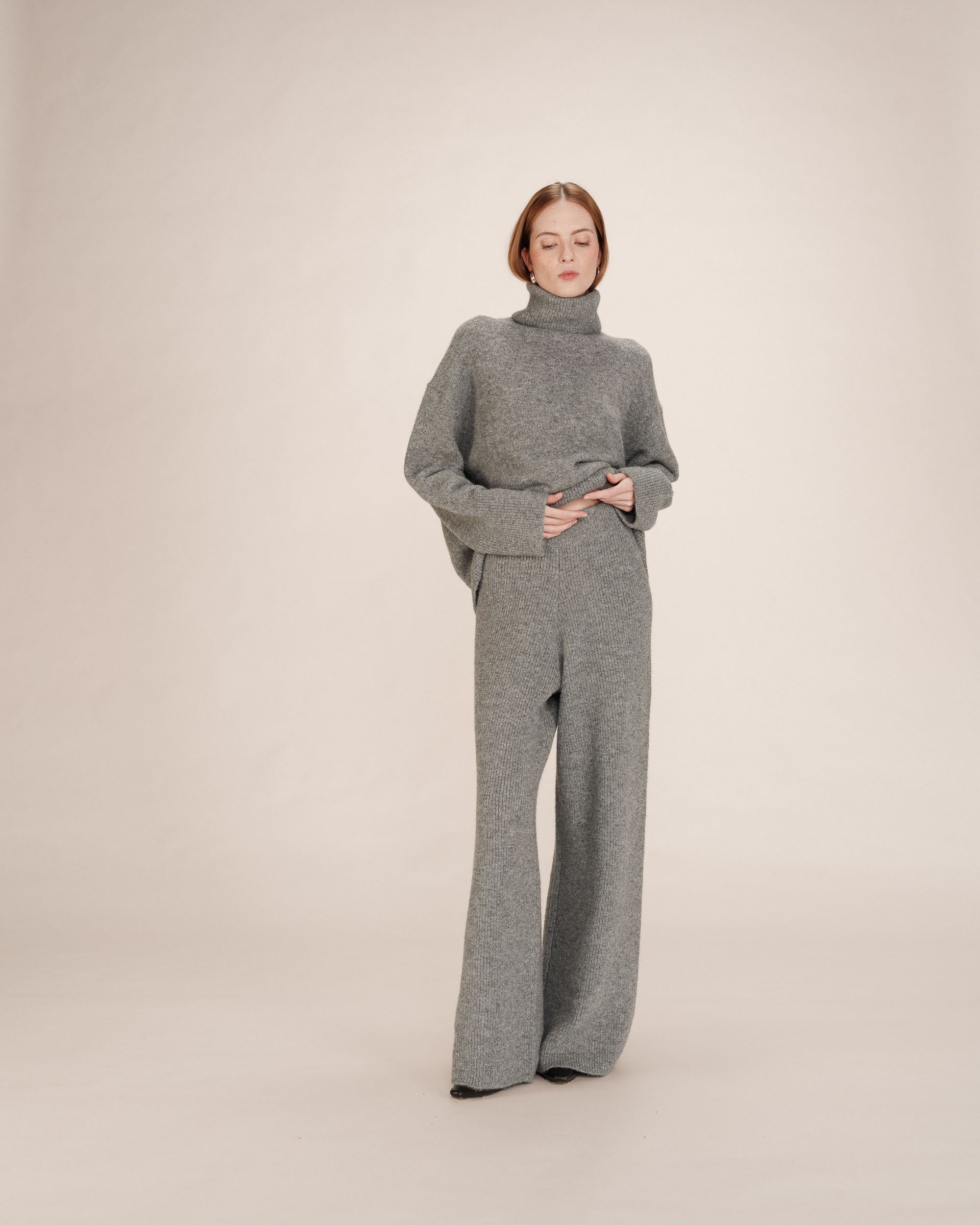Pantalon en maille gris Taxton