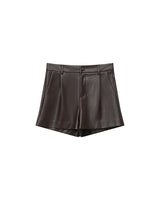 Short simili cuir chocolat Travis