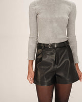 Short simili cuir noir Travis