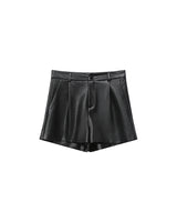 Short simili cuir noir Travis