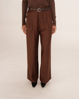 Pantalon de tailleur chocolat Tatum
