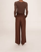Pantalon de tailleur chocolat Tatum