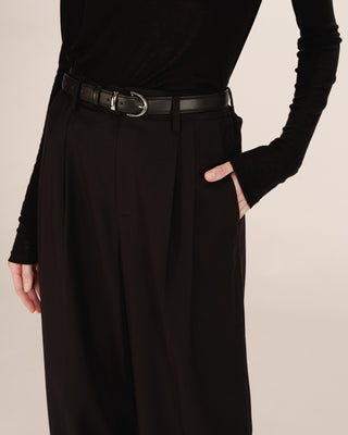 Pantalon de tailleur noir Tatum
