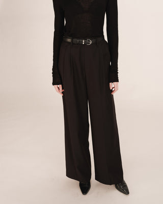 Pantalon de tailleur noir Tatum