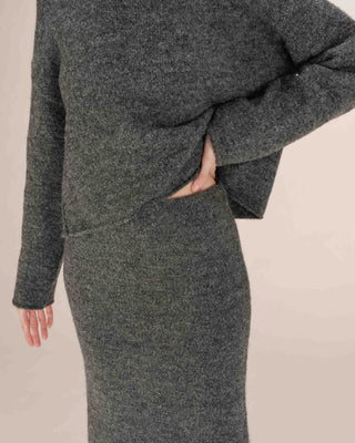 Knit pencil skirt anthracite Toundra