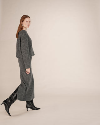 Knit pencil skirt anthracite Toundra