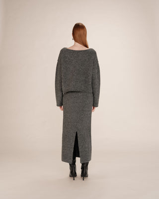 Knit pencil skirt anthracite Toundra
