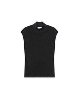 Top en lurex col montant noir Talisman