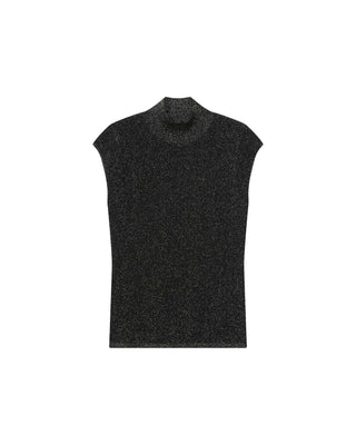 Top en lurex col montant or Talisman