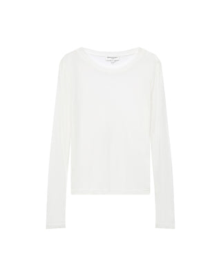 Top transparent en jersey ivoire Toni