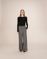 Top transparent en jersey noir Toni