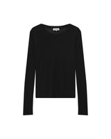 Top transparent en jersey noir Toni