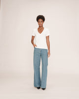 Top encolure en lurex ivoire Tim