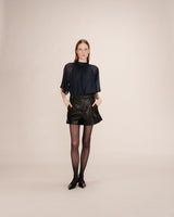 Blouse en lurex marine Topaze