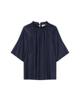 Blouse en lurex marine Topaze