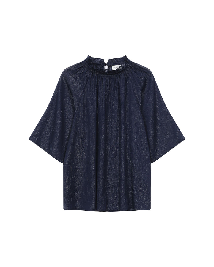 Lurex blouse marine Topaze