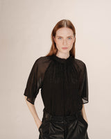 Blouse en lurex noir Topaze