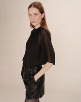 Blouse en lurex noir Topaze