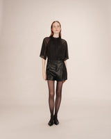 Blouse en lurex noir Topaze