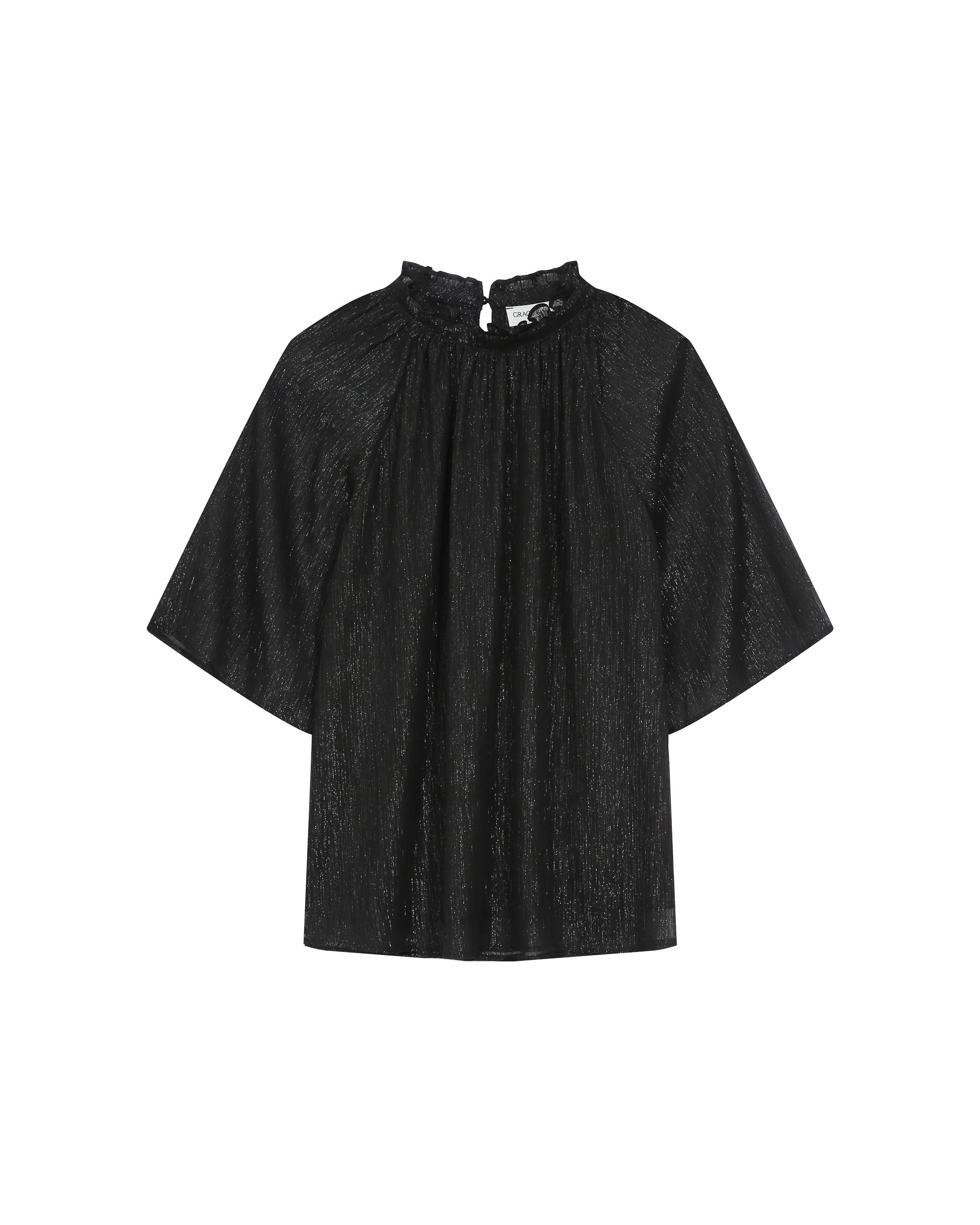 Blouse en lurex noir Topaze